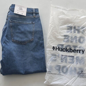 Flint Tinder Jeans Mens Straight Fit Blue Denim Huckberry Jeans Sz 32X30 NWT